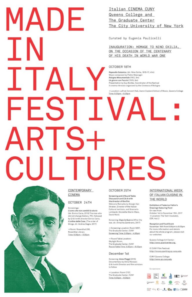 Made In Italy Festival poster 2017