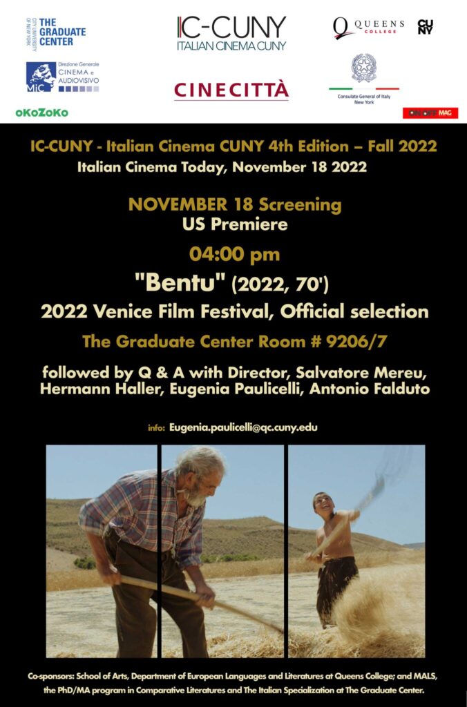 Poster for Screening of "Bentu", November 18, 2022